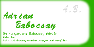 adrian babocsay business card