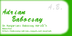 adrian babocsay business card